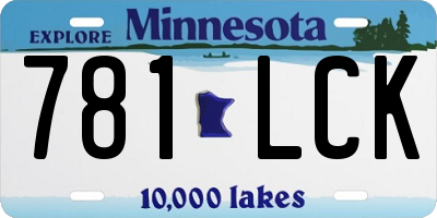 MN license plate 781LCK