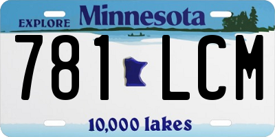 MN license plate 781LCM
