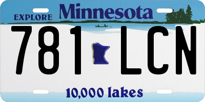 MN license plate 781LCN