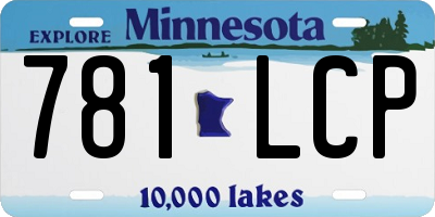 MN license plate 781LCP
