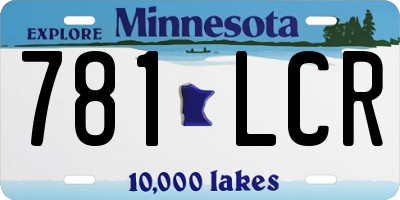 MN license plate 781LCR
