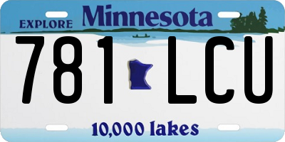 MN license plate 781LCU