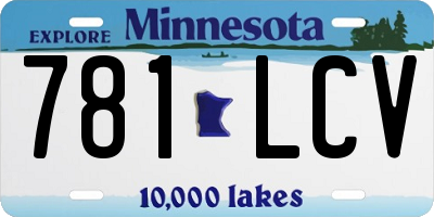MN license plate 781LCV