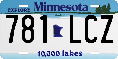 MN license plate 781LCZ