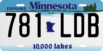 MN license plate 781LDB
