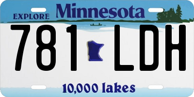 MN license plate 781LDH