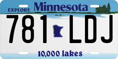 MN license plate 781LDJ