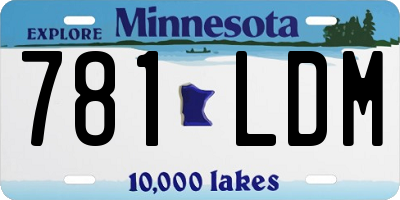 MN license plate 781LDM