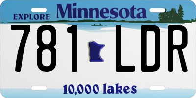 MN license plate 781LDR