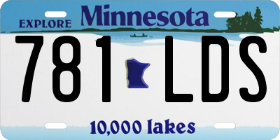 MN license plate 781LDS
