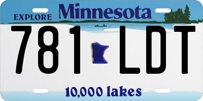 MN license plate 781LDT