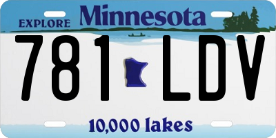 MN license plate 781LDV