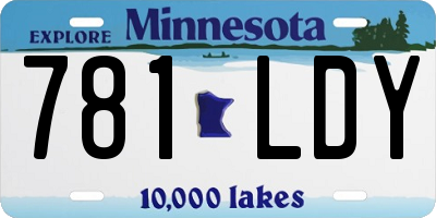 MN license plate 781LDY
