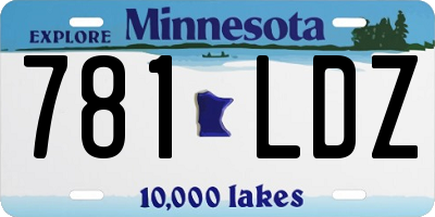 MN license plate 781LDZ