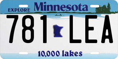 MN license plate 781LEA