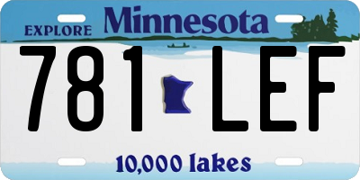 MN license plate 781LEF