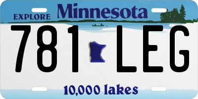 MN license plate 781LEG