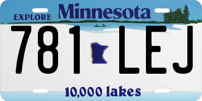 MN license plate 781LEJ