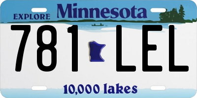 MN license plate 781LEL