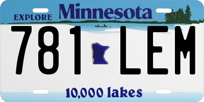MN license plate 781LEM