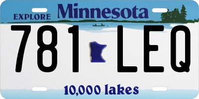 MN license plate 781LEQ