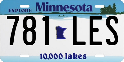 MN license plate 781LES