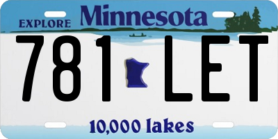 MN license plate 781LET