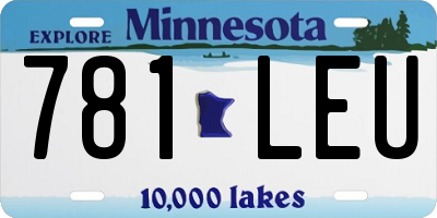 MN license plate 781LEU