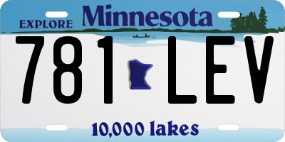 MN license plate 781LEV