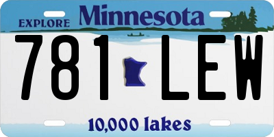 MN license plate 781LEW