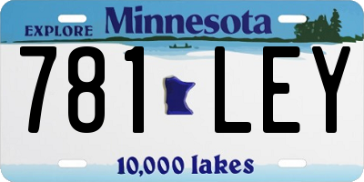 MN license plate 781LEY