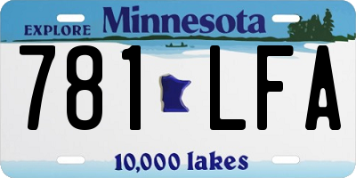 MN license plate 781LFA