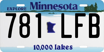 MN license plate 781LFB
