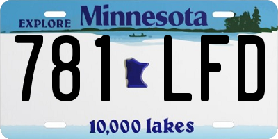MN license plate 781LFD