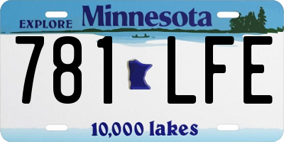 MN license plate 781LFE