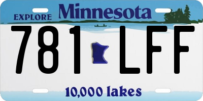 MN license plate 781LFF