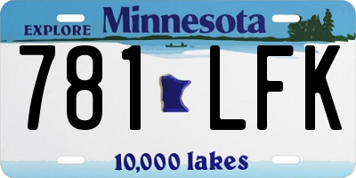 MN license plate 781LFK