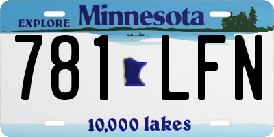 MN license plate 781LFN