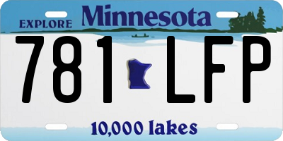 MN license plate 781LFP