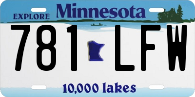 MN license plate 781LFW