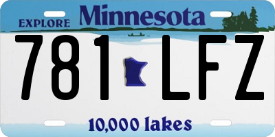MN license plate 781LFZ