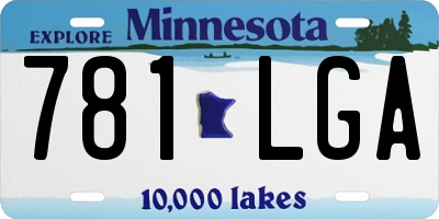 MN license plate 781LGA