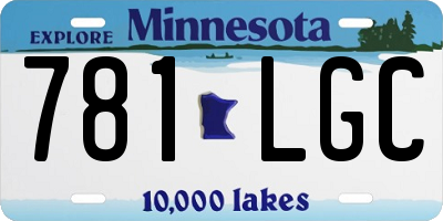 MN license plate 781LGC