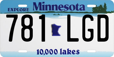 MN license plate 781LGD
