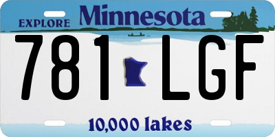 MN license plate 781LGF