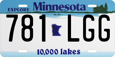 MN license plate 781LGG