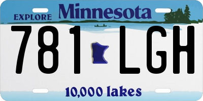 MN license plate 781LGH