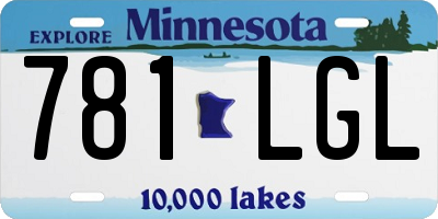 MN license plate 781LGL