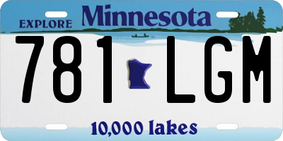 MN license plate 781LGM