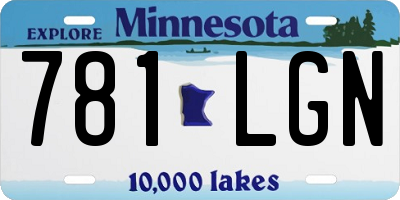 MN license plate 781LGN